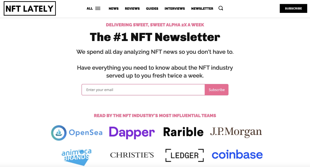 NFT Lately Newsletter